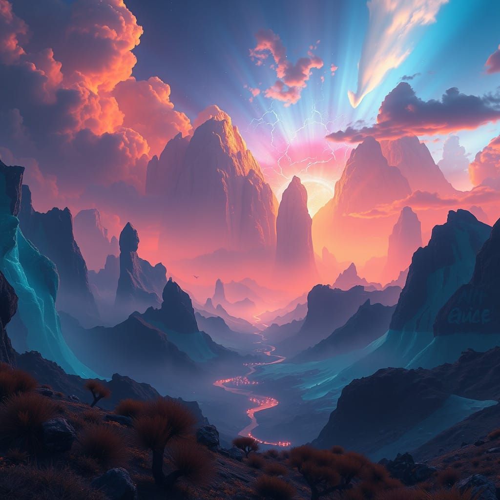 Ethereal Juice WRLD Landscape in Vibrant 8K Matte Painting