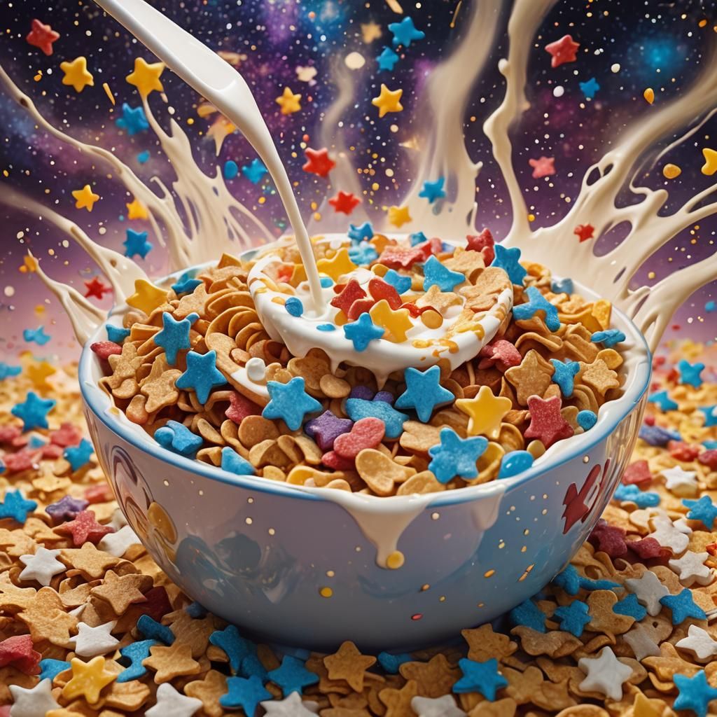 Galaxy Cornflakes Transformation: Whimsical Fantasy Concept ...
