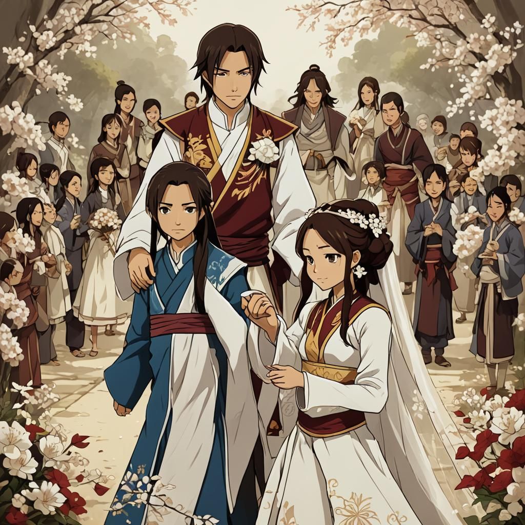Katara and Zuko Wedding in Anime Style