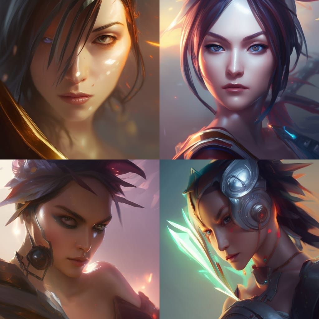 Fiora Portrait in Art Nouveau Style