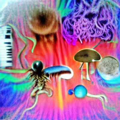 Psychedelic Mushroom Spider Worm in Outer Space
