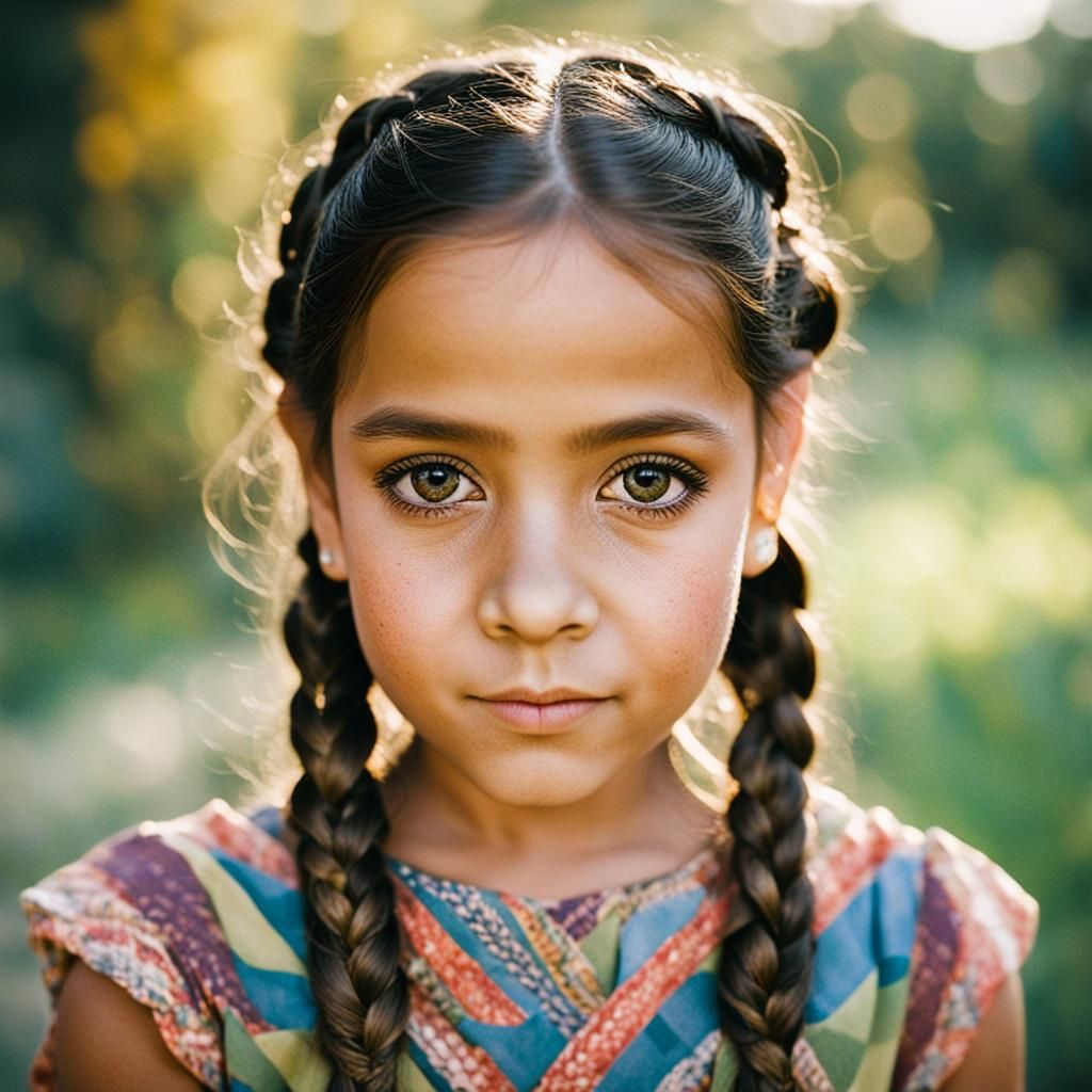 Intimate Portrait of a Girl with Brown Eyes