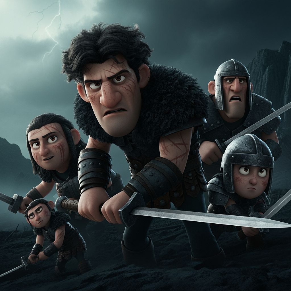 Grimdark Character in Dreamworks Style