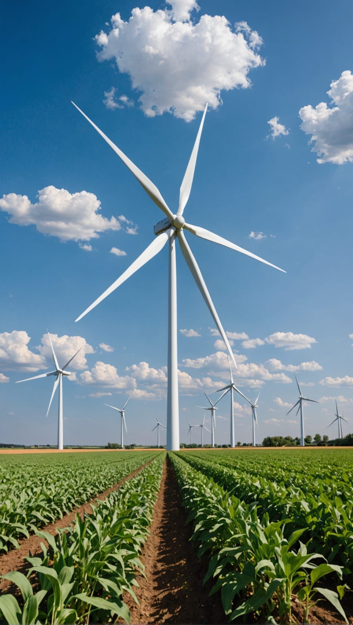 Wind Turbine Supports Crop Irrigation System
