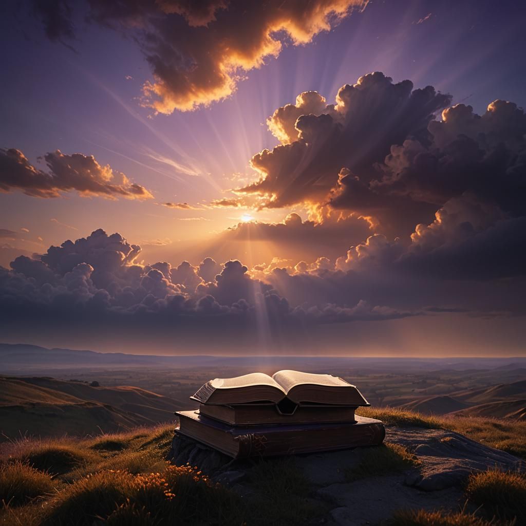 Mystical Blank Book Cover at Dusk in Cinematic Style