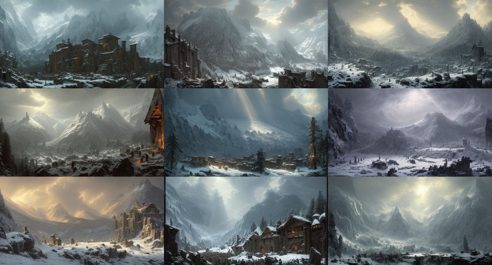 Intimidating Barbarian Fortress at Mountain Base