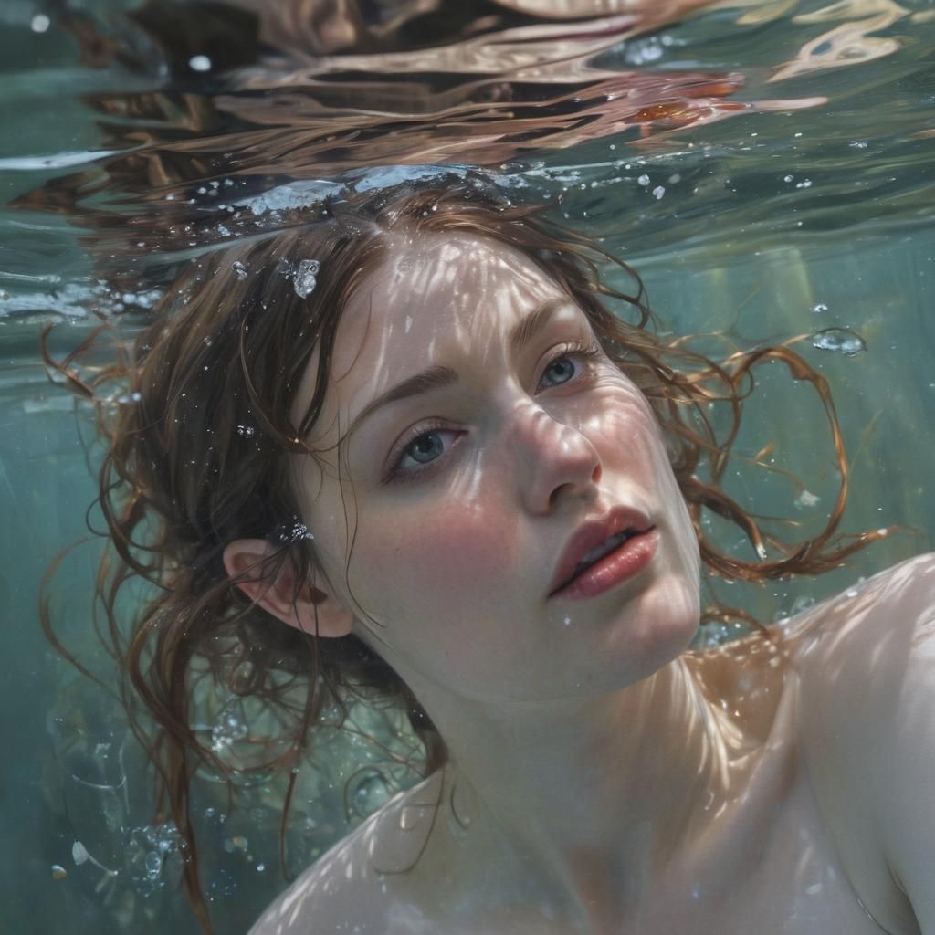 Ethereal Underwater Fairytale in Painterly Style