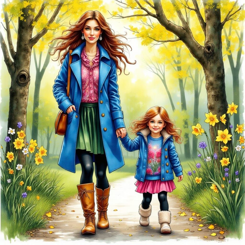 Whimsical Sisters Stroll Through Central Park