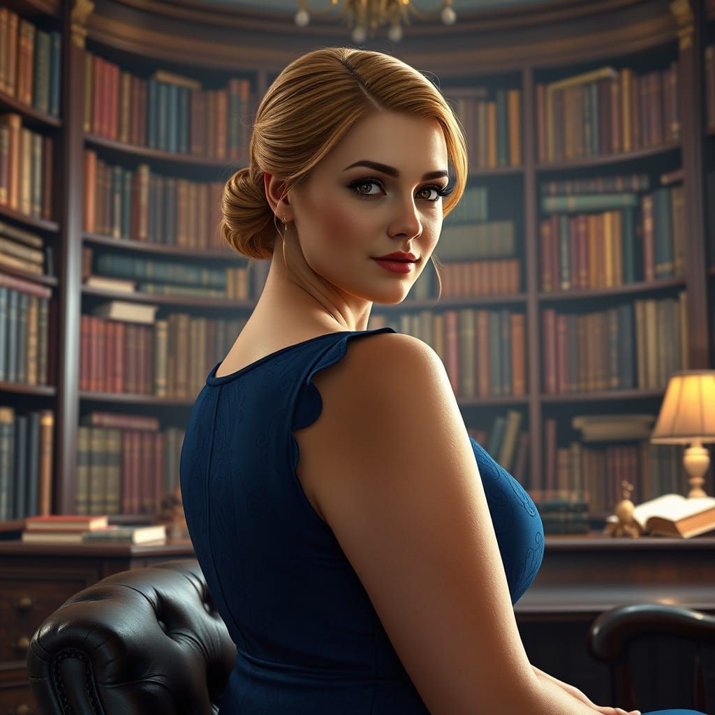 Editorial Visionary in Lavish Office