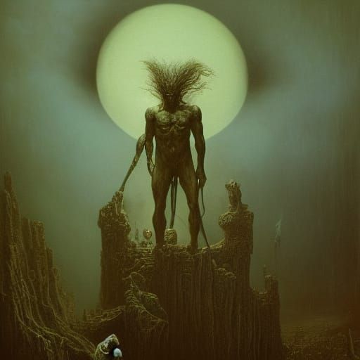 Grendel Horror in Surrealist Style