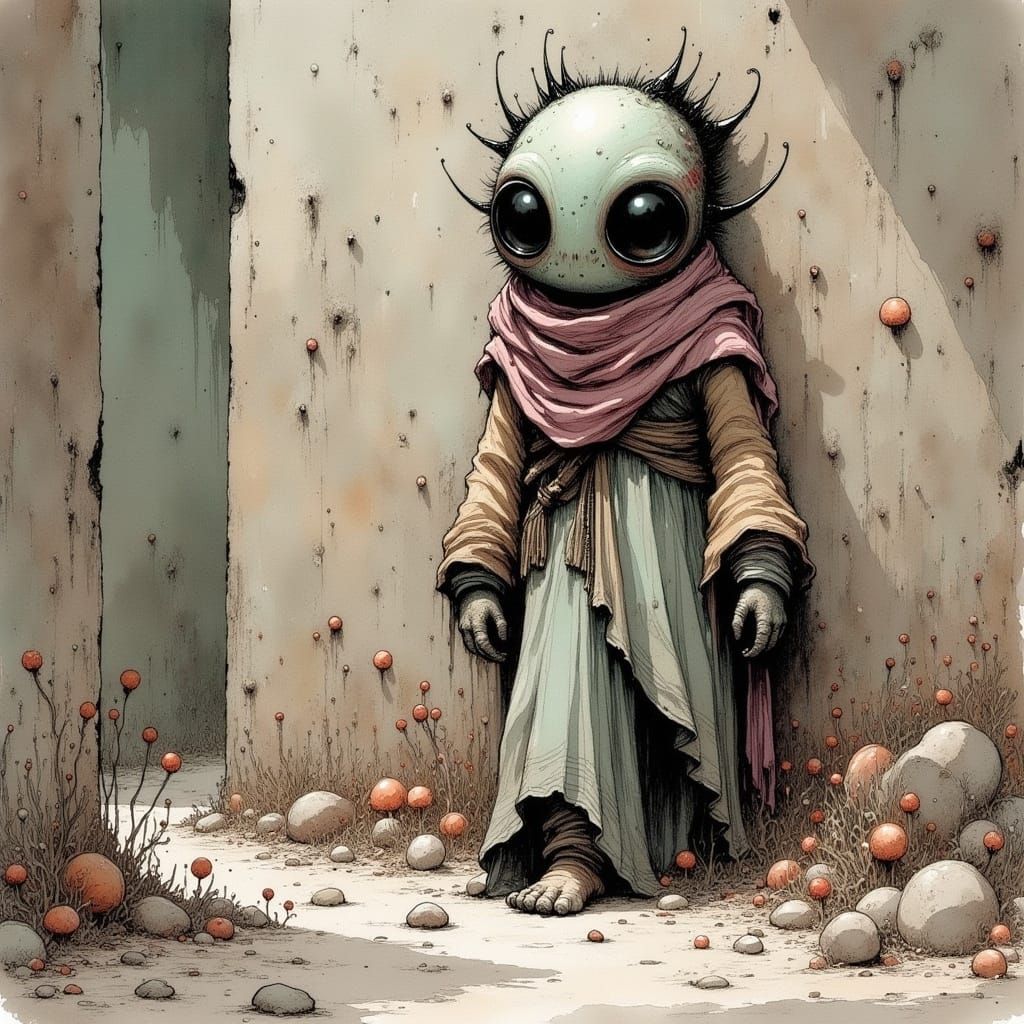 Figure Phasing Through Stone Wall: Sci-Fi Fae