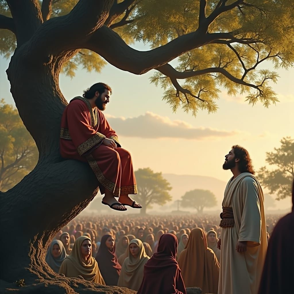 Zacchaeus in the Sycamore Tree: A Digital Matte Painting