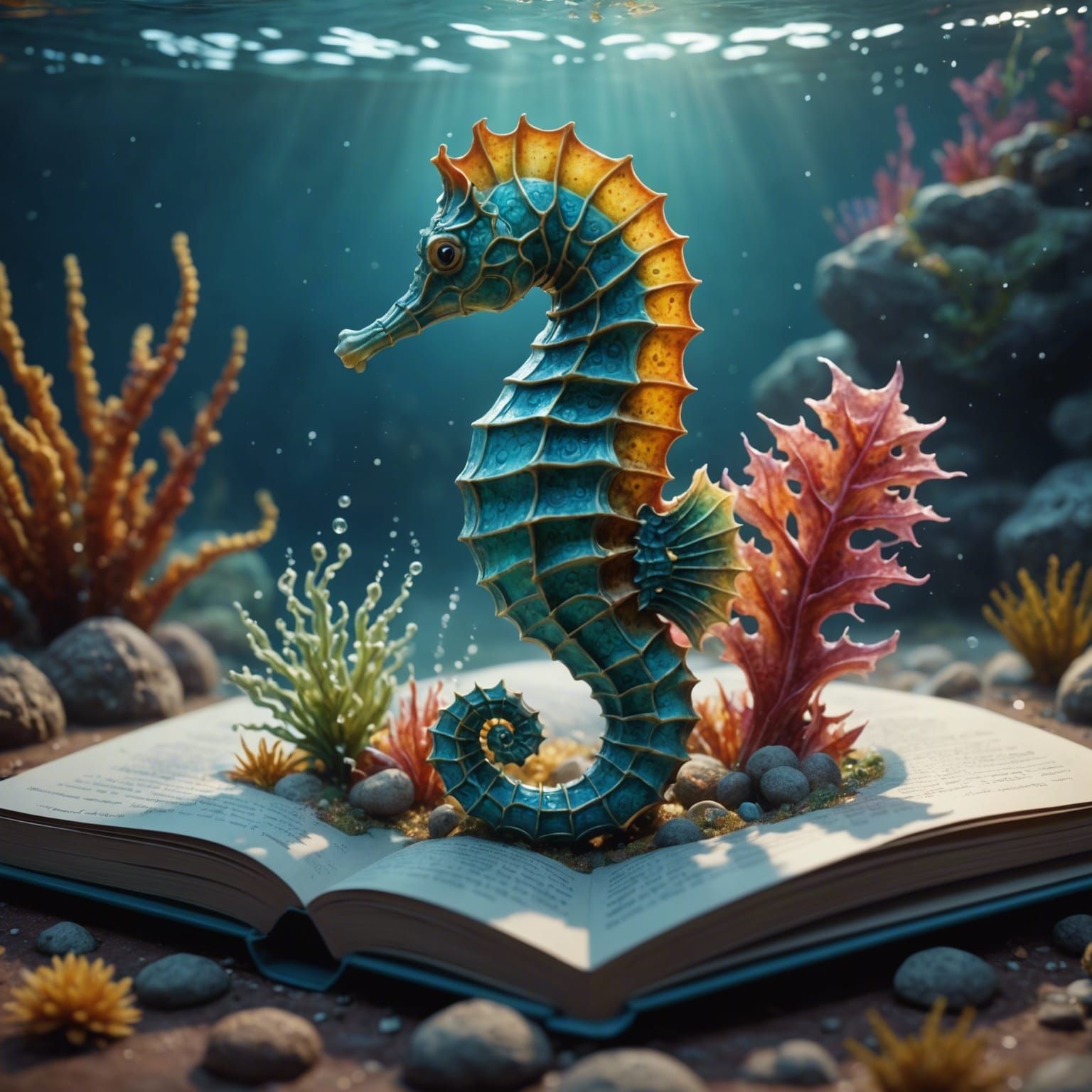 Seahorse Pop Up Book