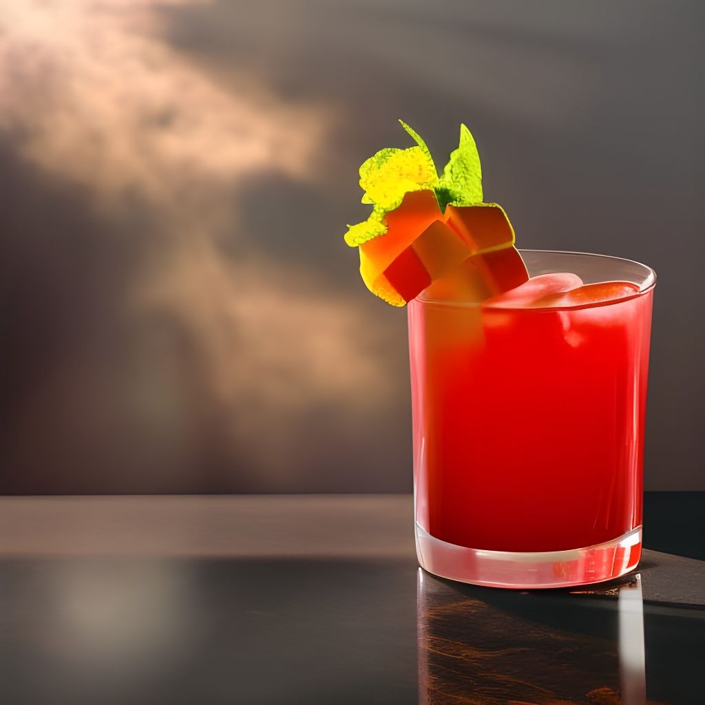 Fiery B52 Cocktail in Divine Sunlight