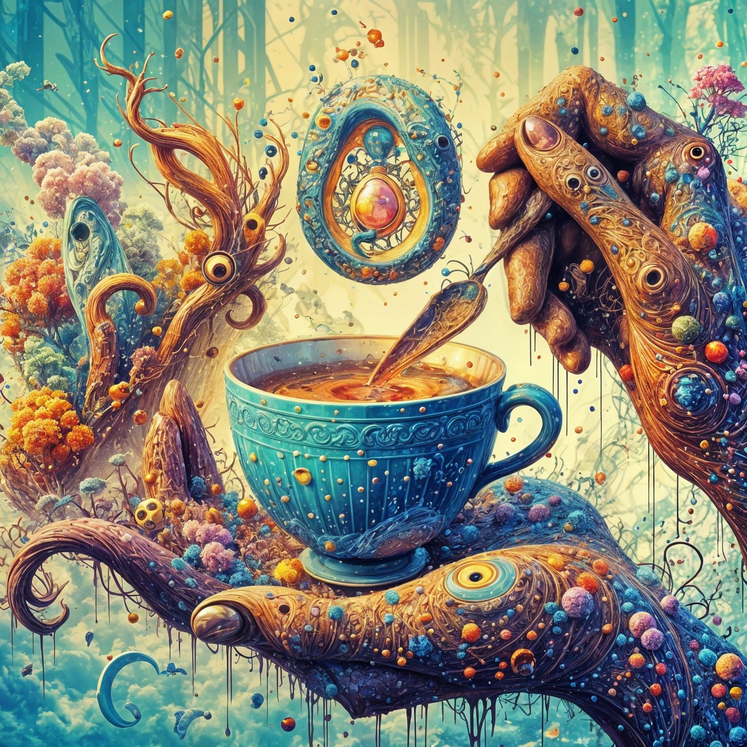 Elegant Woman in Dreamlike Setting