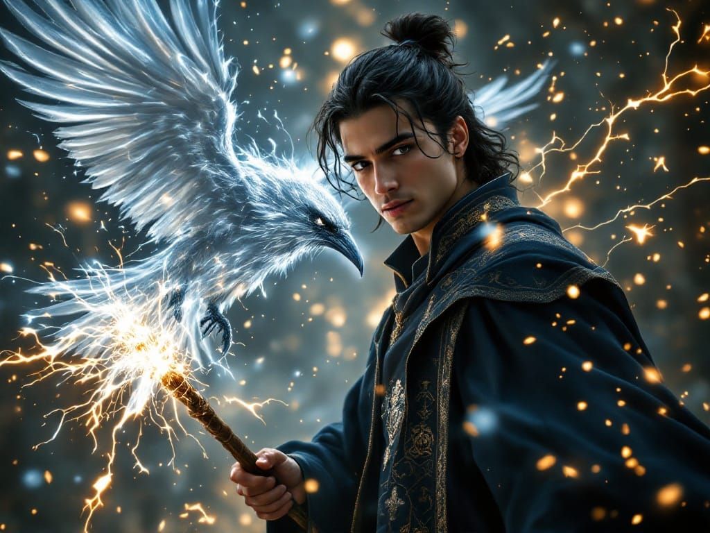 Young Latino Sorcerer Channels Patronus in Magical Battle