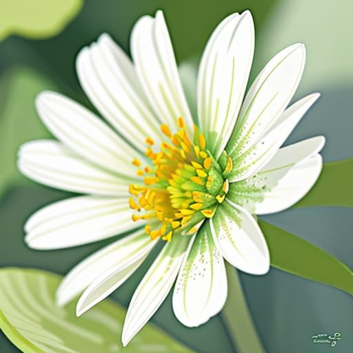 Tuberose Flowers in Delicate Watercolor Style