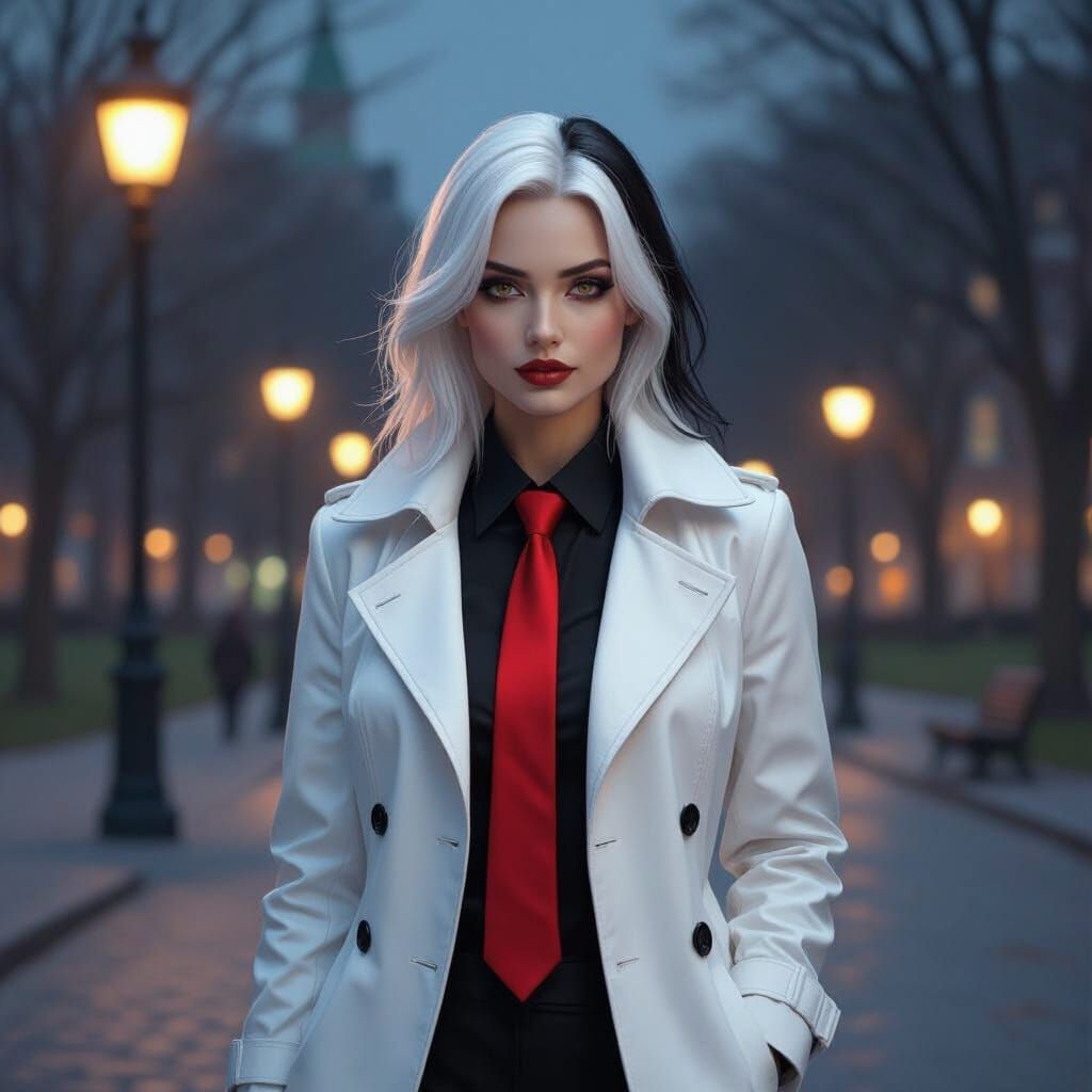 Vampire in Boston Commons: Hyper-Realistic Portrait