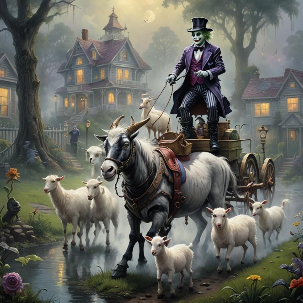 Beetlejuice's Ethereal Goat Ride Fantasy