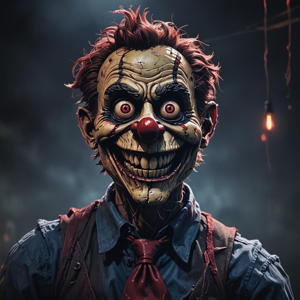 Sinister Freddy Fazbear Puppet in Dark Horror Art