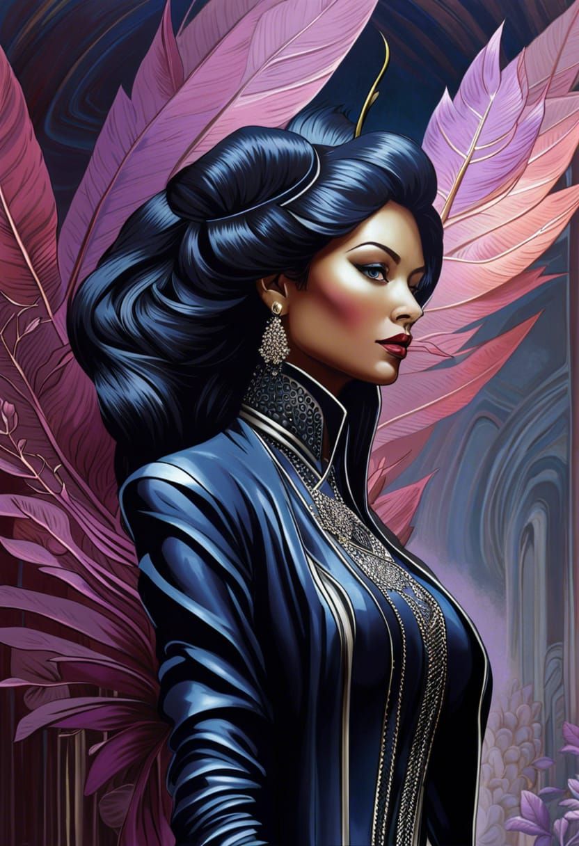 Victorian Goddess in Latex, Digital Art Masterpiece