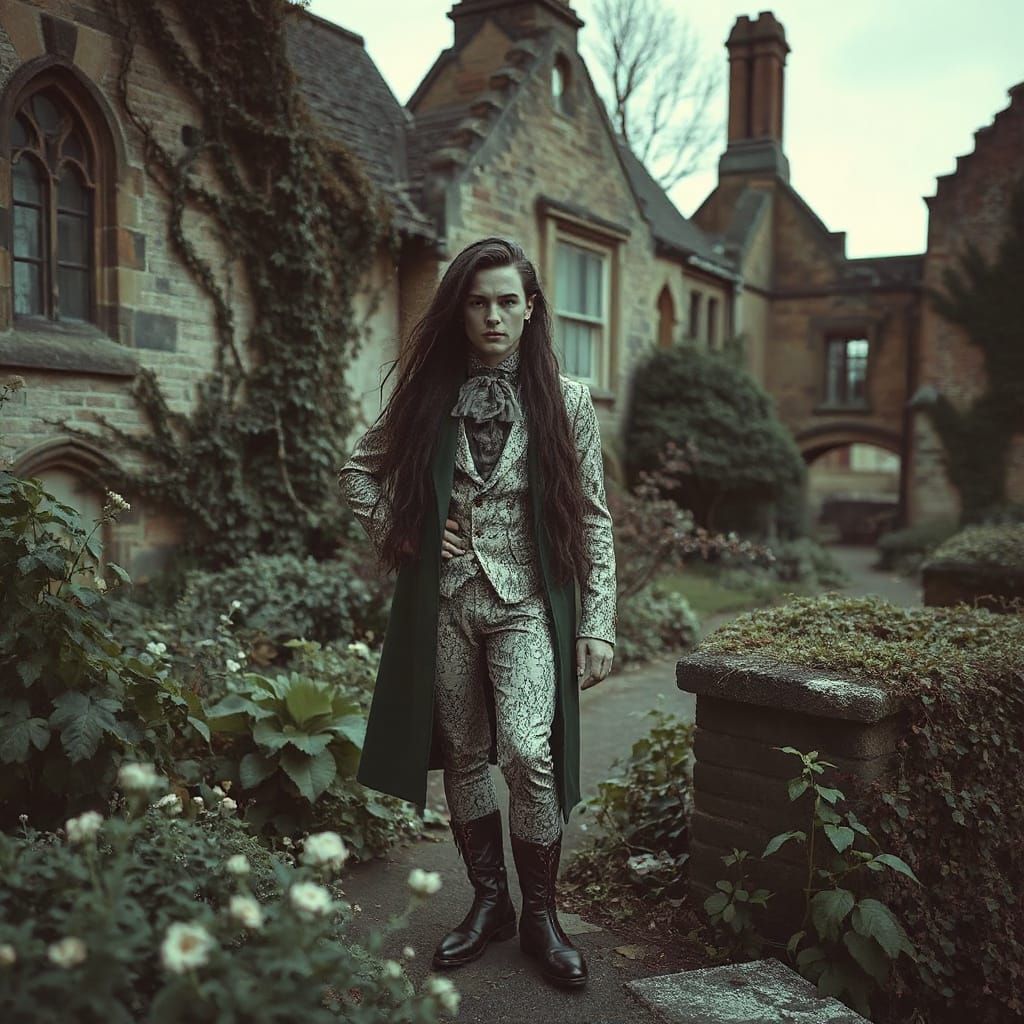 Surreal Dandies in an English Garden Ruin