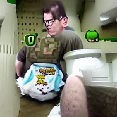Angry Gamer Diaper Mishap: A Humorous Depiction