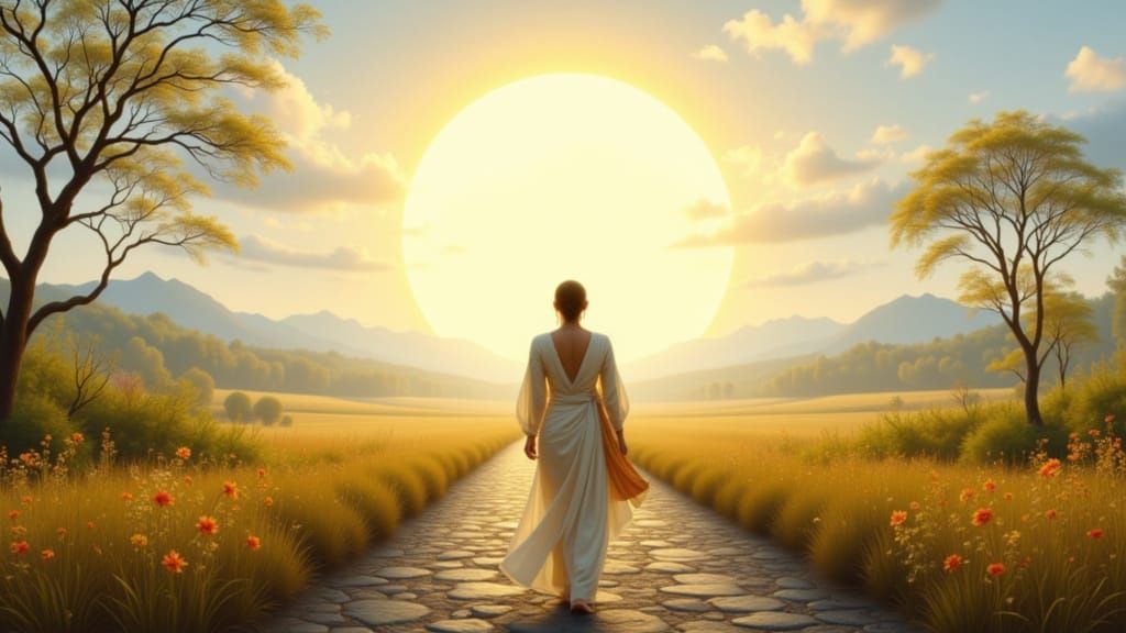 Abstract Departure into Light: A Journey of Possibility