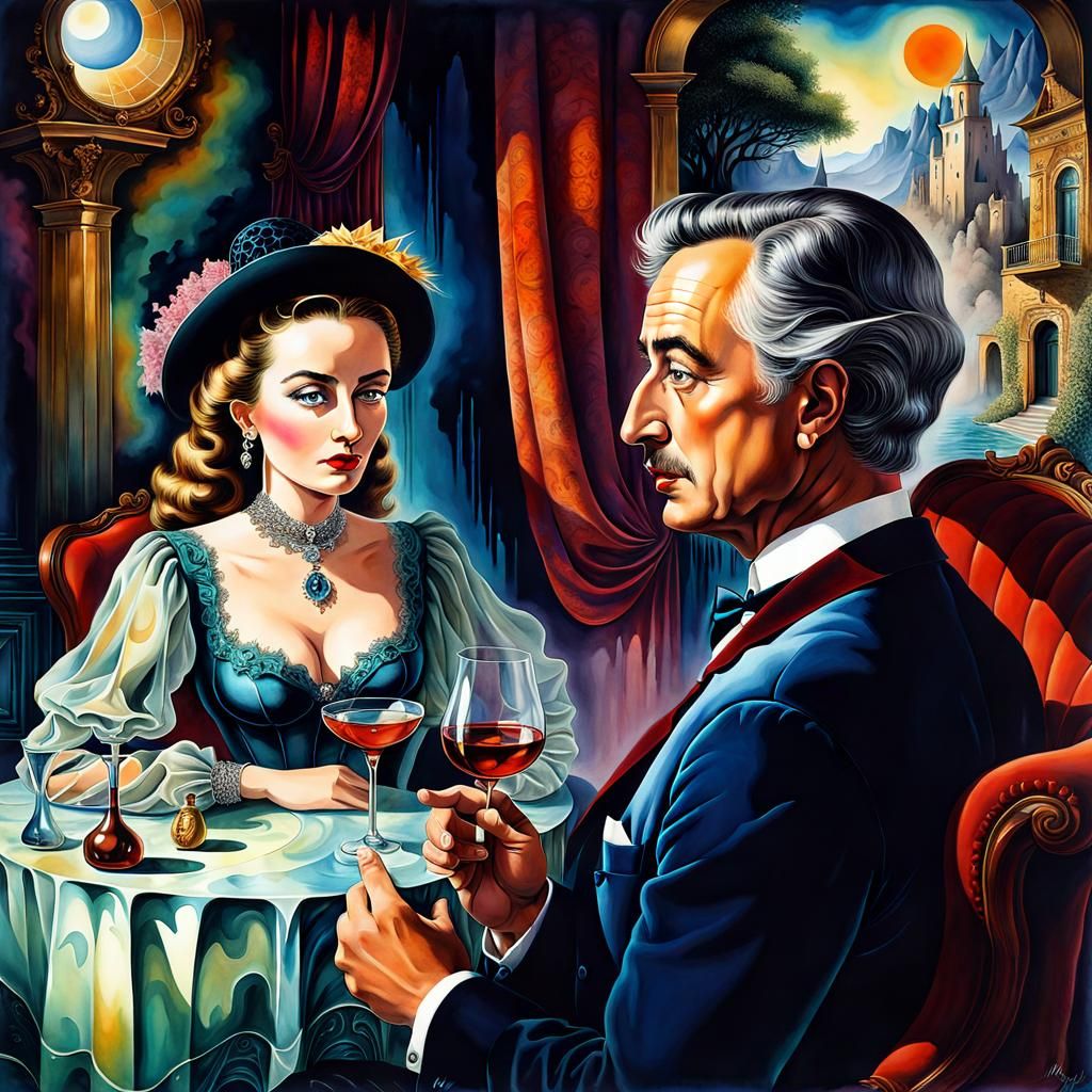 Surreal Date Between a Gentleman and a Lady