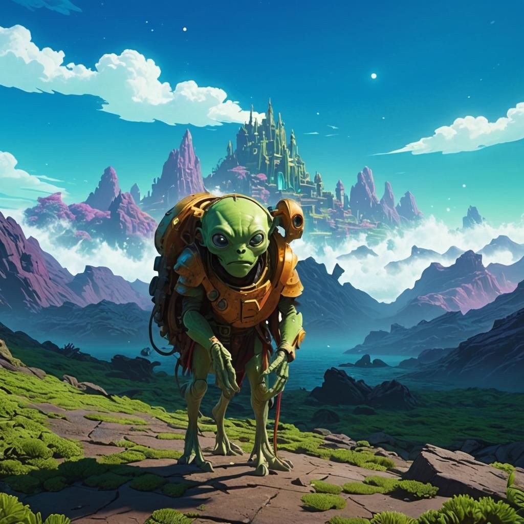 Cyberpunk-Infused Warrior Unveils Ancient Underwater Metropo...