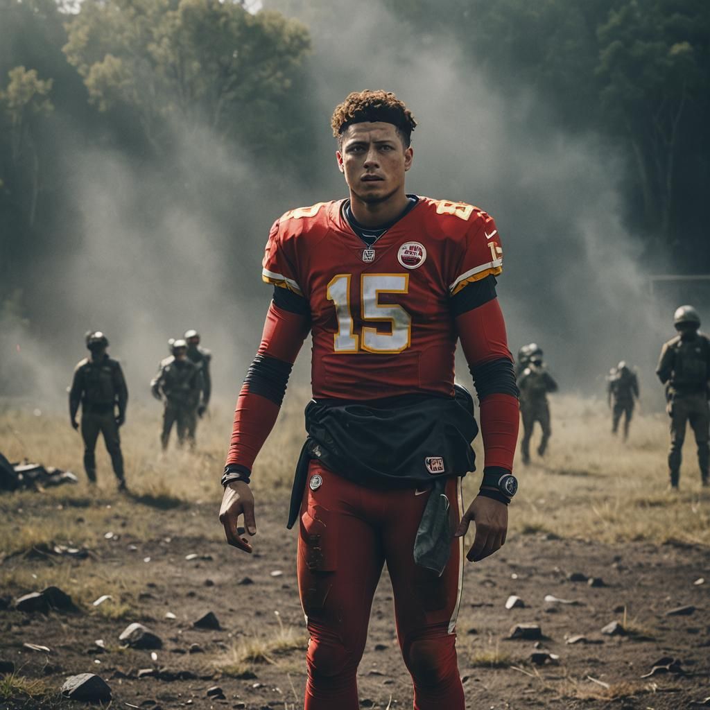 Patrick Mahomes: Cinematic Film Still Portrait