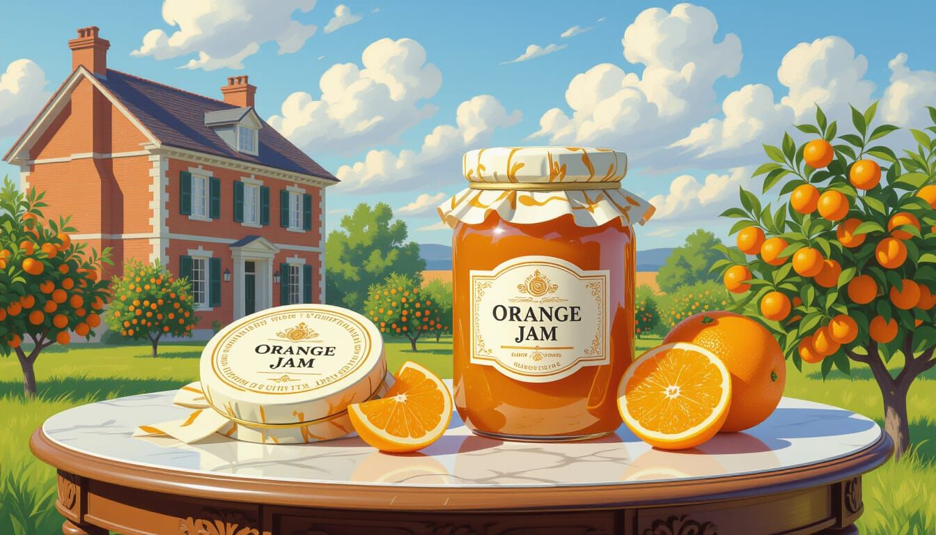 Luxurious Orange Jam Setting on Royal Table