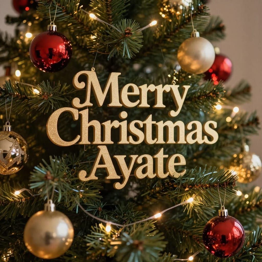 Merry Christmas Ayate Festive Tree Display