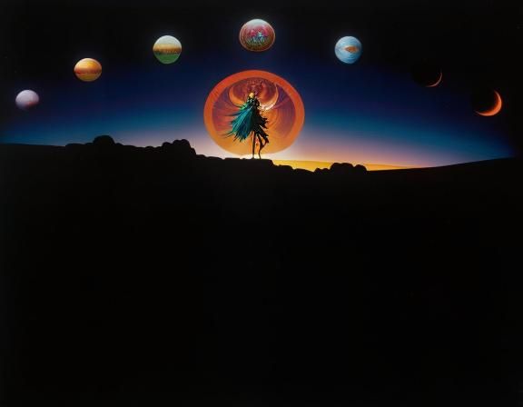 Martian Princess in Kintsugi Style, a Sci-Fi Art