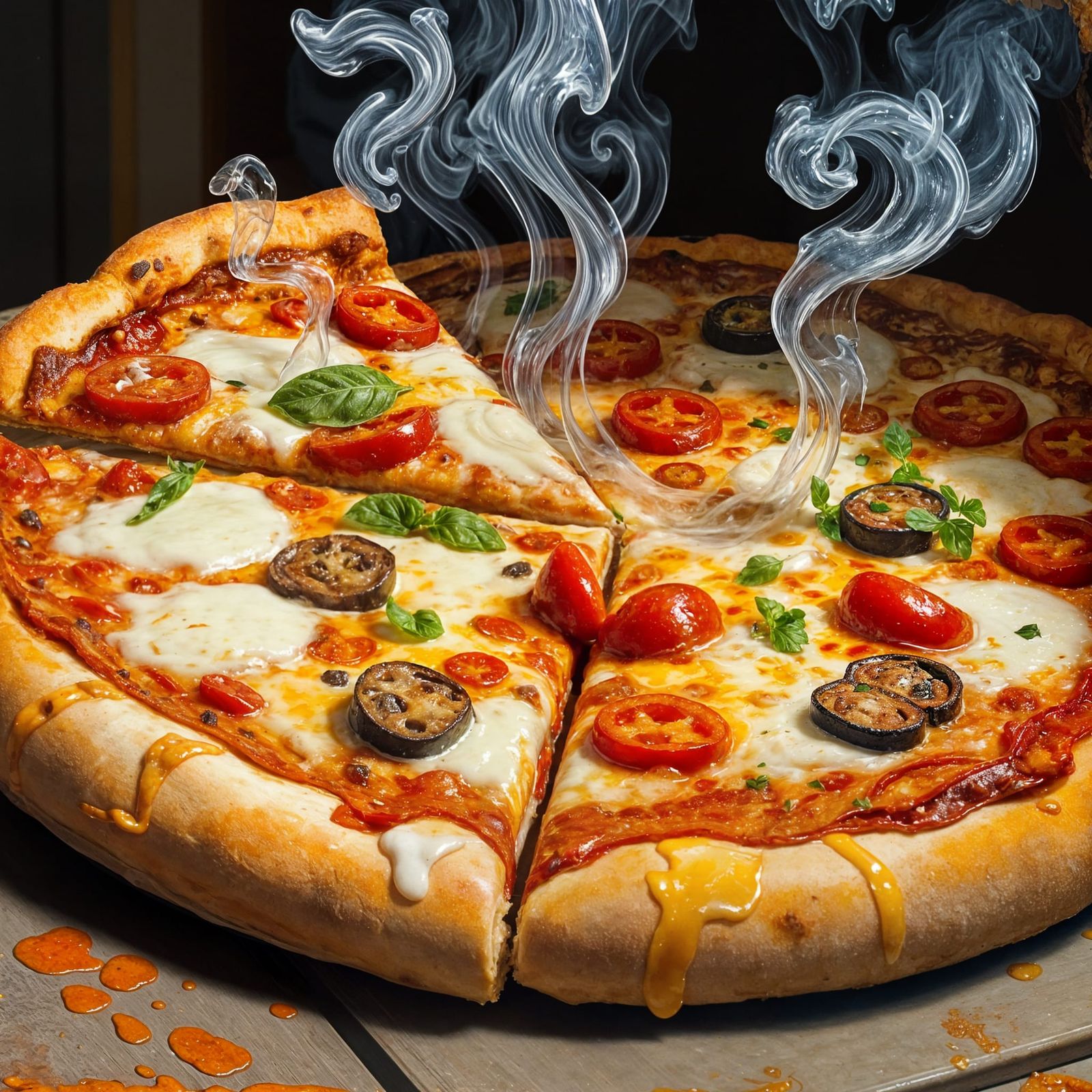 Captivating Portrait of Pizza