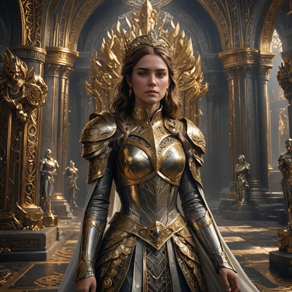 Rebecca in Apollo's Throne Room: Detailed Matte Painting