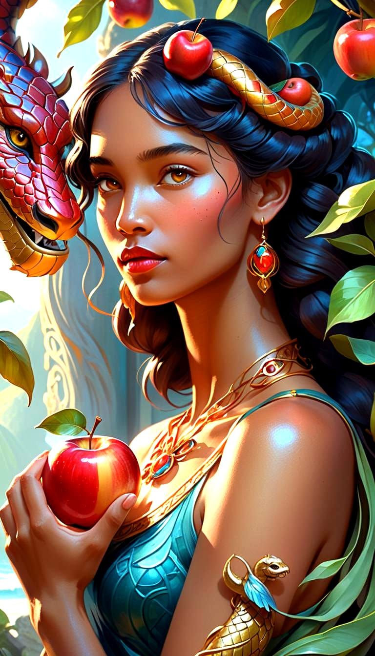 Eve and Adam in Paradise: Artstation Concept Art