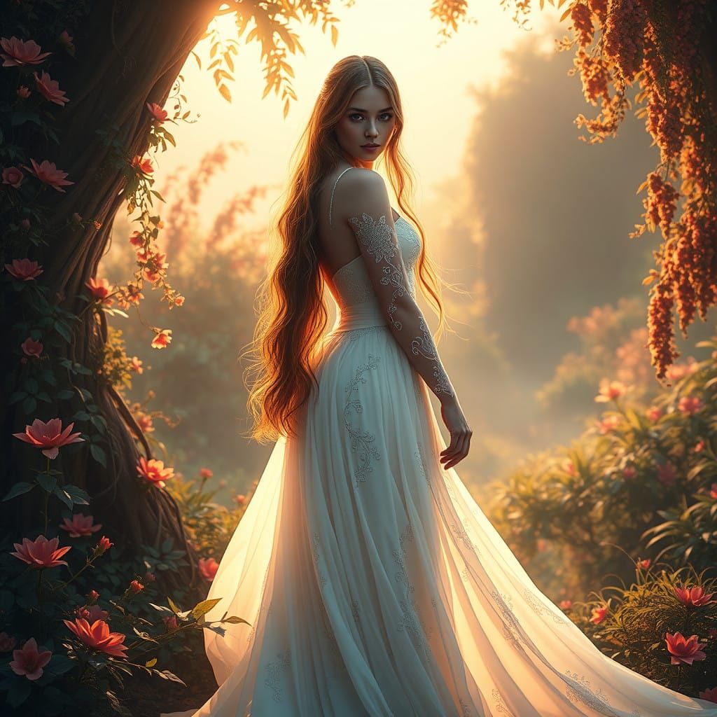 Ethereal Goddess of Devotion in Whispers of the Heart