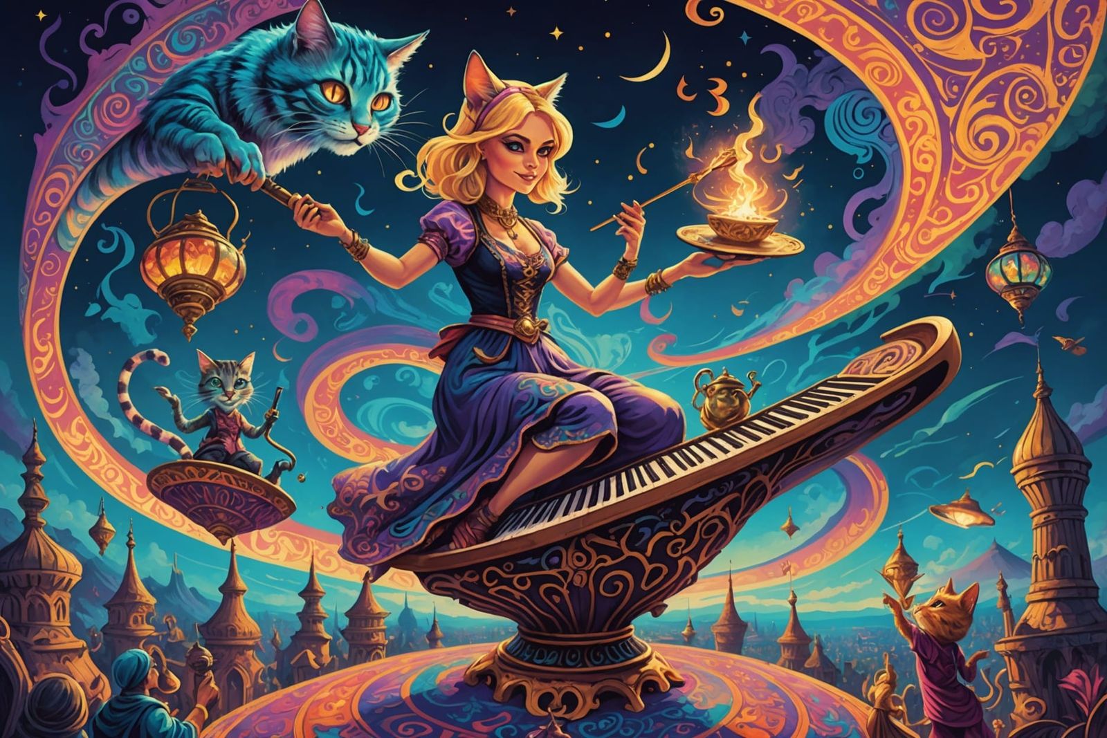 Psychedelic Genie Lamp Concert on Magic Carpet