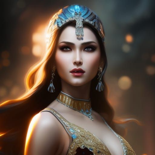Pretty woman wearing jewelry • brunette collection #2