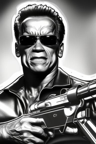 Arnold Schwarzenegger as Terminator Concept Art