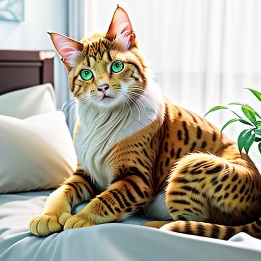 Cthulhu Reincarnated as a Cat on a Bed