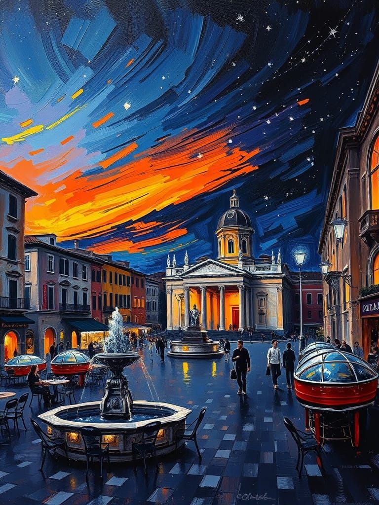 The piazza after the storm