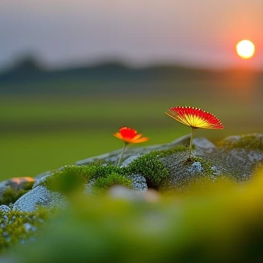 Sunset Through Cloudy Skies: Professional Photography