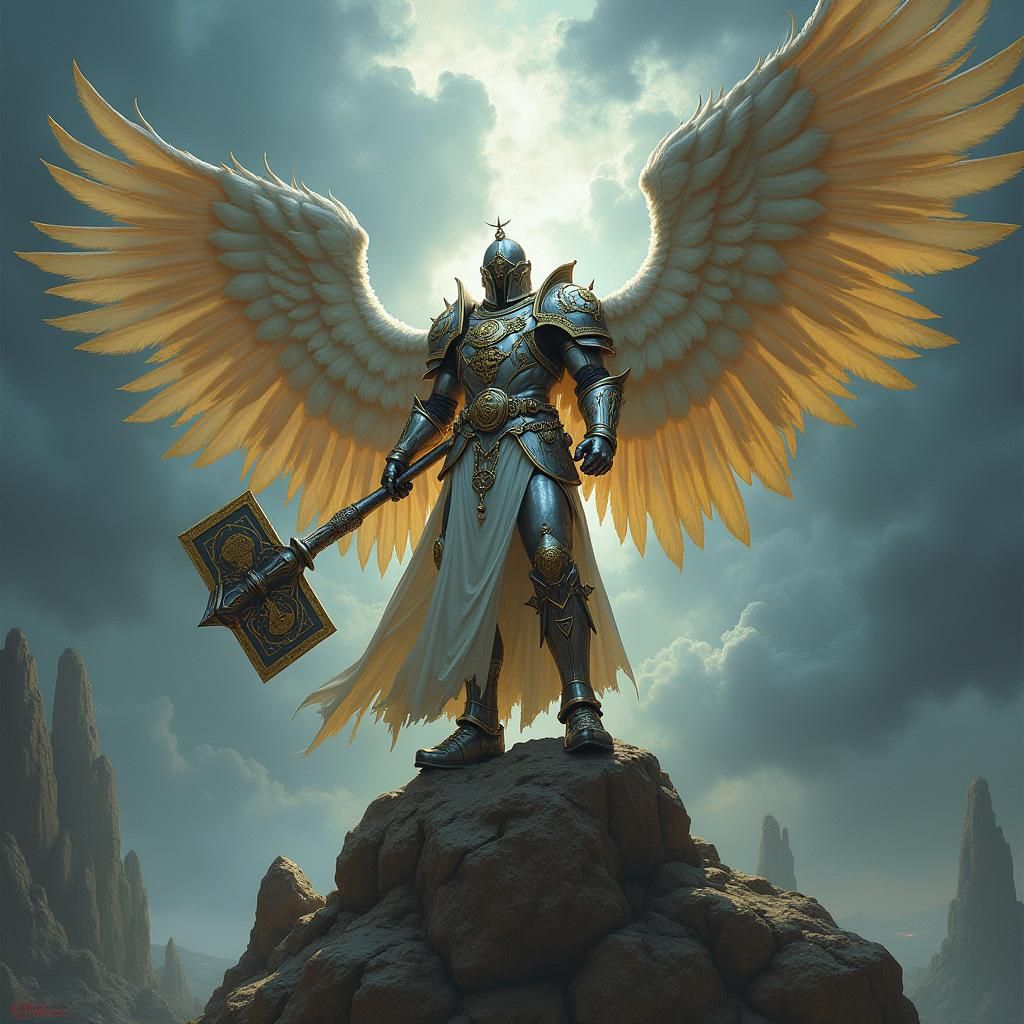 Winged Aarakocra Warrior in Dark Fantasy Style