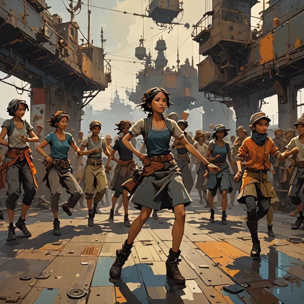 Dance Class in Steampunk Style