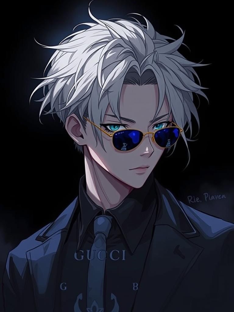 Mysterious Figure in High-Fashion with Glowing Accents