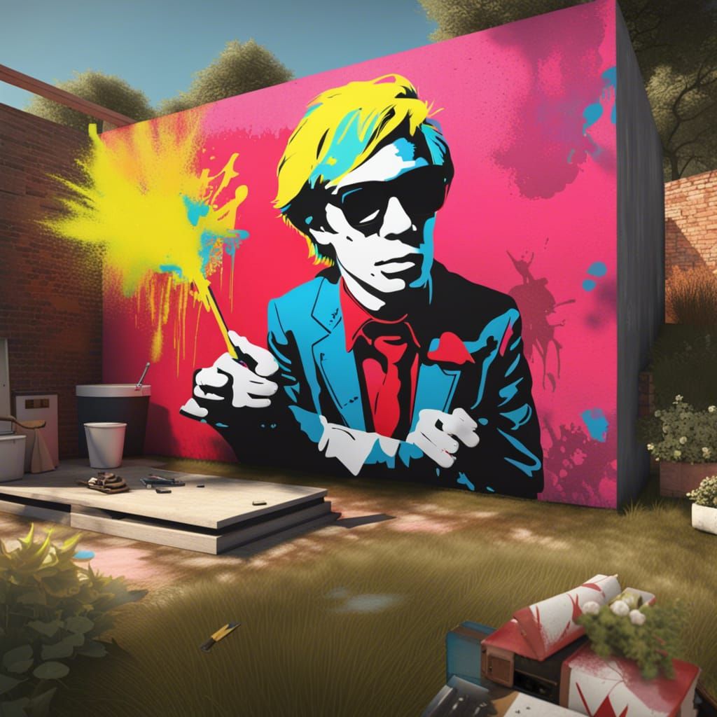 Andy Warhol graffiti by Banksy