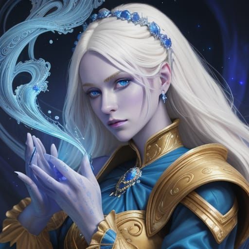 Girl with Magic, Fantasy Oil Painting