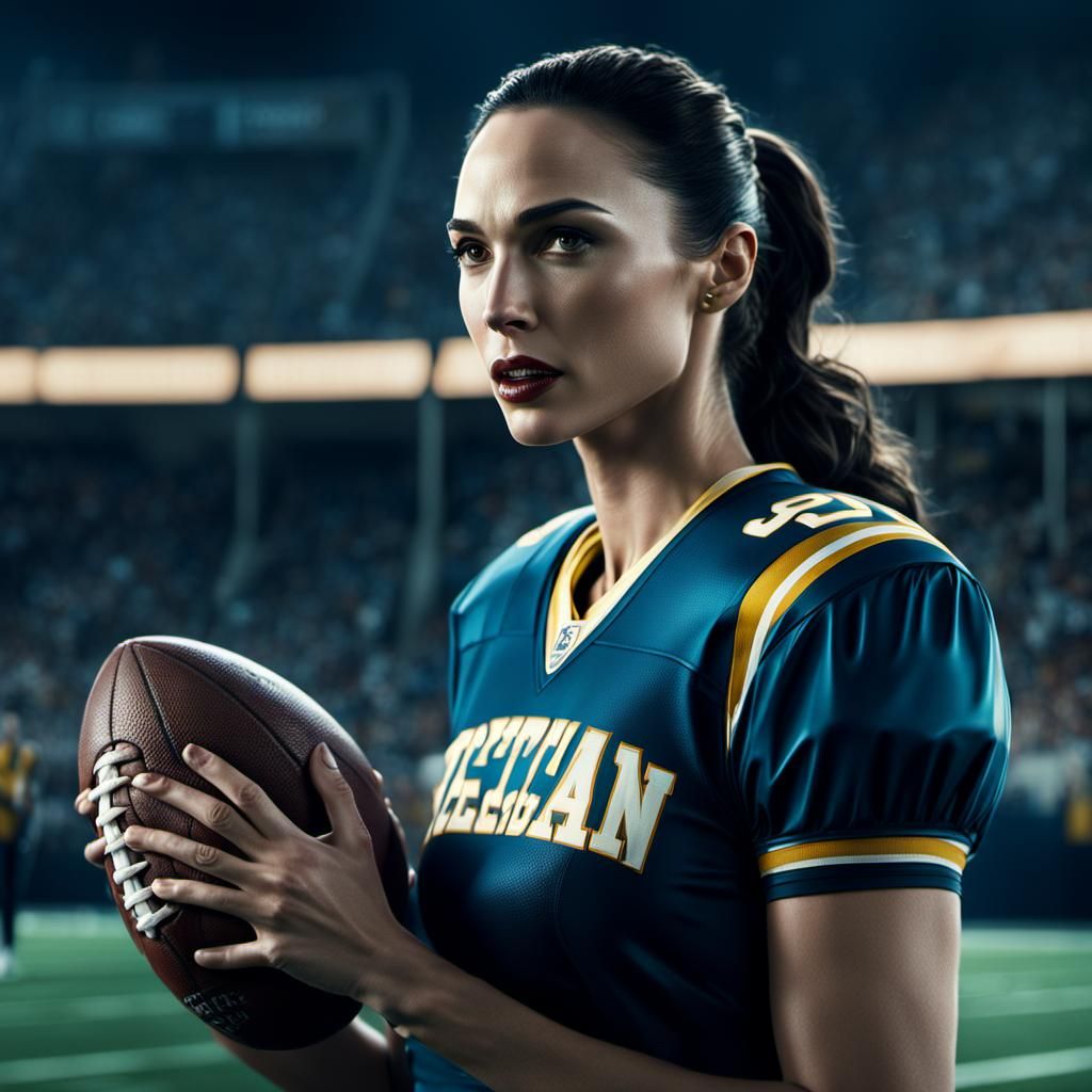 Gal Gadot as Football Coach: Digital Matte Painting
